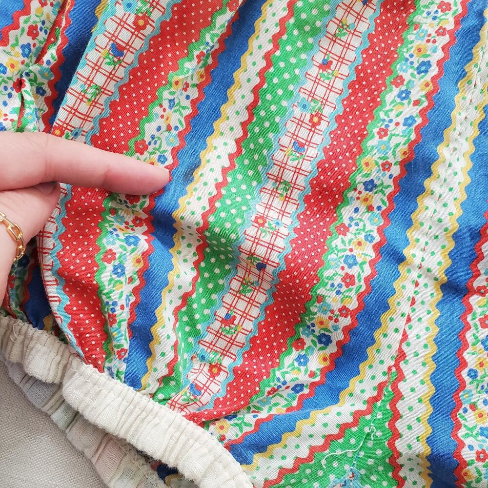 Vintage 70s Striped Pattern Romper kids 9/10 *flaw - Picture 5 of 10